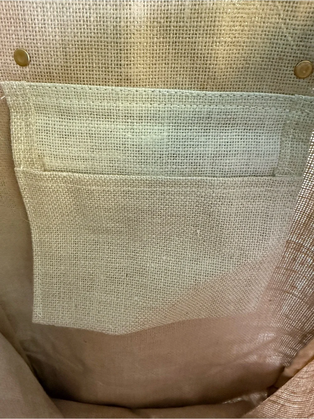 St. Regis-branded Beach Tote Bag in Natural Brown & Cream
